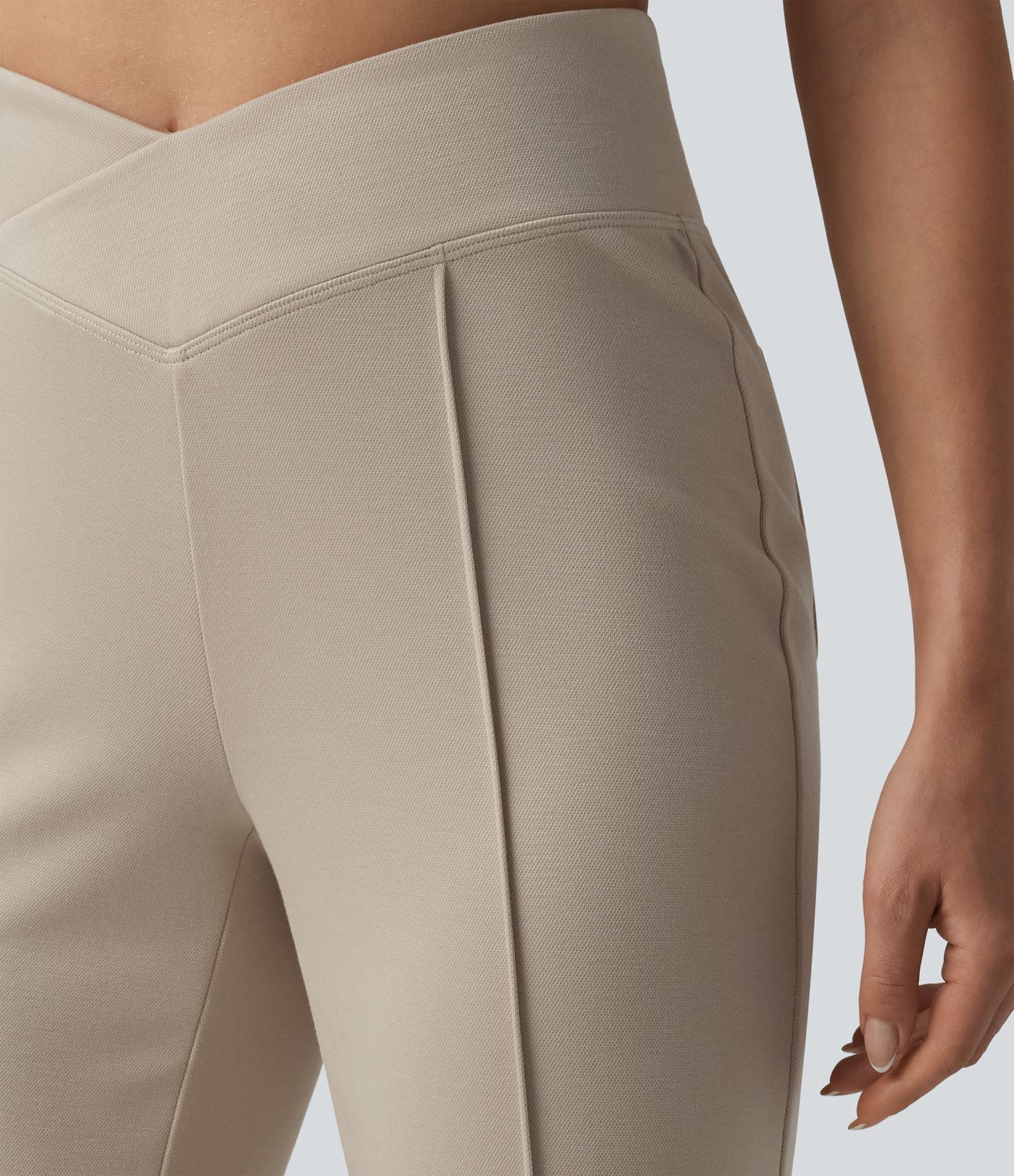 Pantalon évasé SpacerTek™ taille haute croisée avec poches
