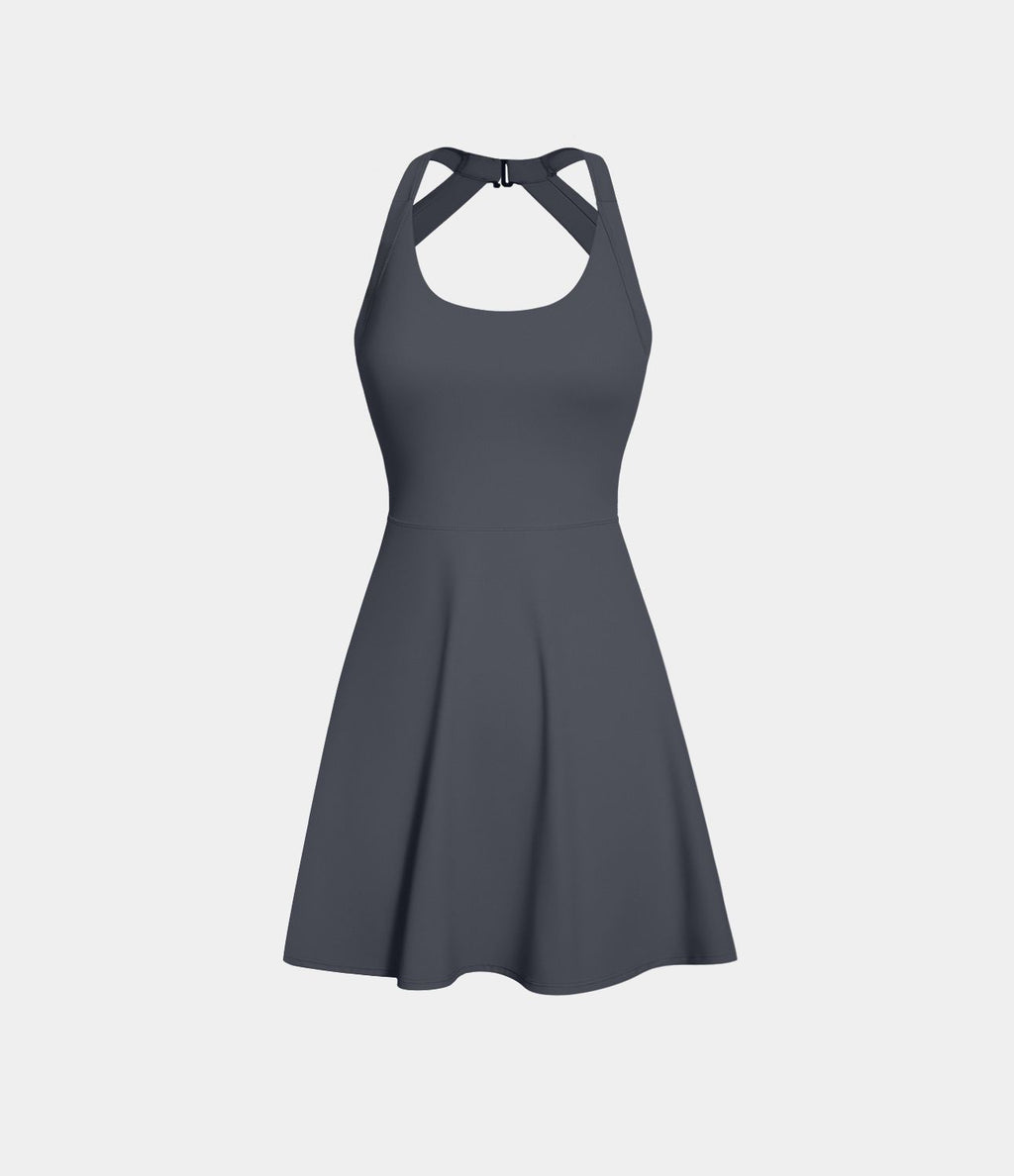 Robe de sport dos nu torsadée A-C