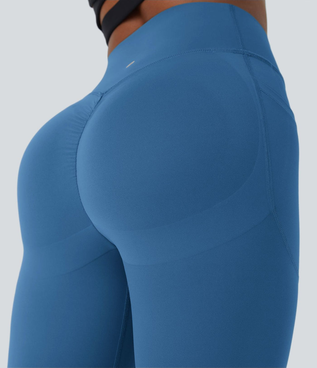 Legging d'entraînement gainant galbant taille haute avec effet scrunch et poches Halara UltraSculpt™