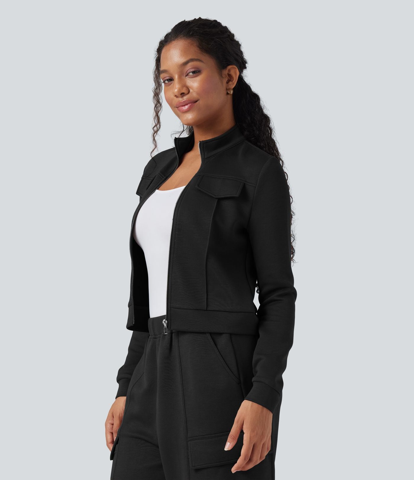 Veste de sport SpacerTek™ col montant, manches longues