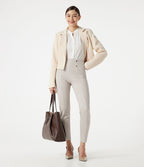 Pantalon Halara Flex™ taille haute esprit bureau à motif chevrons avec poches