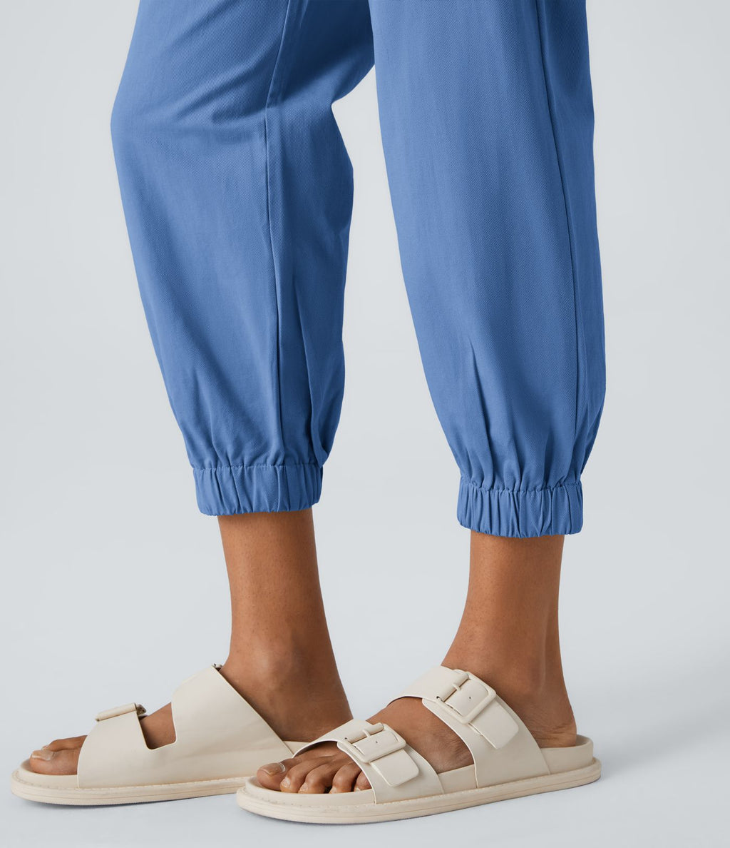 Joggings décontractés à taille mi-haute avec poches