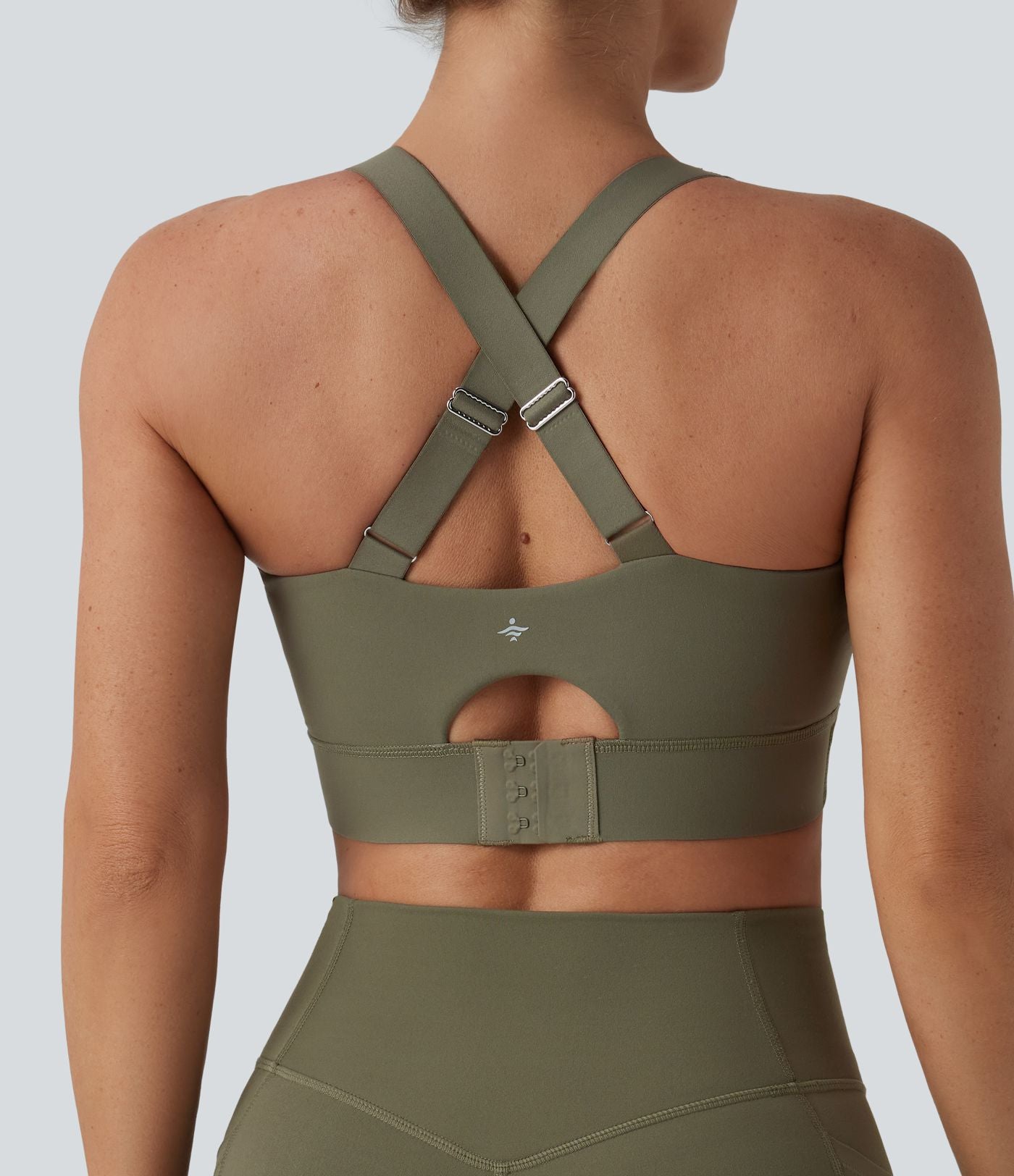 Brassière de sport push-up maintien moyen bretelles croisées ajustables Halara UltraSculpt™ bonnets E-G
