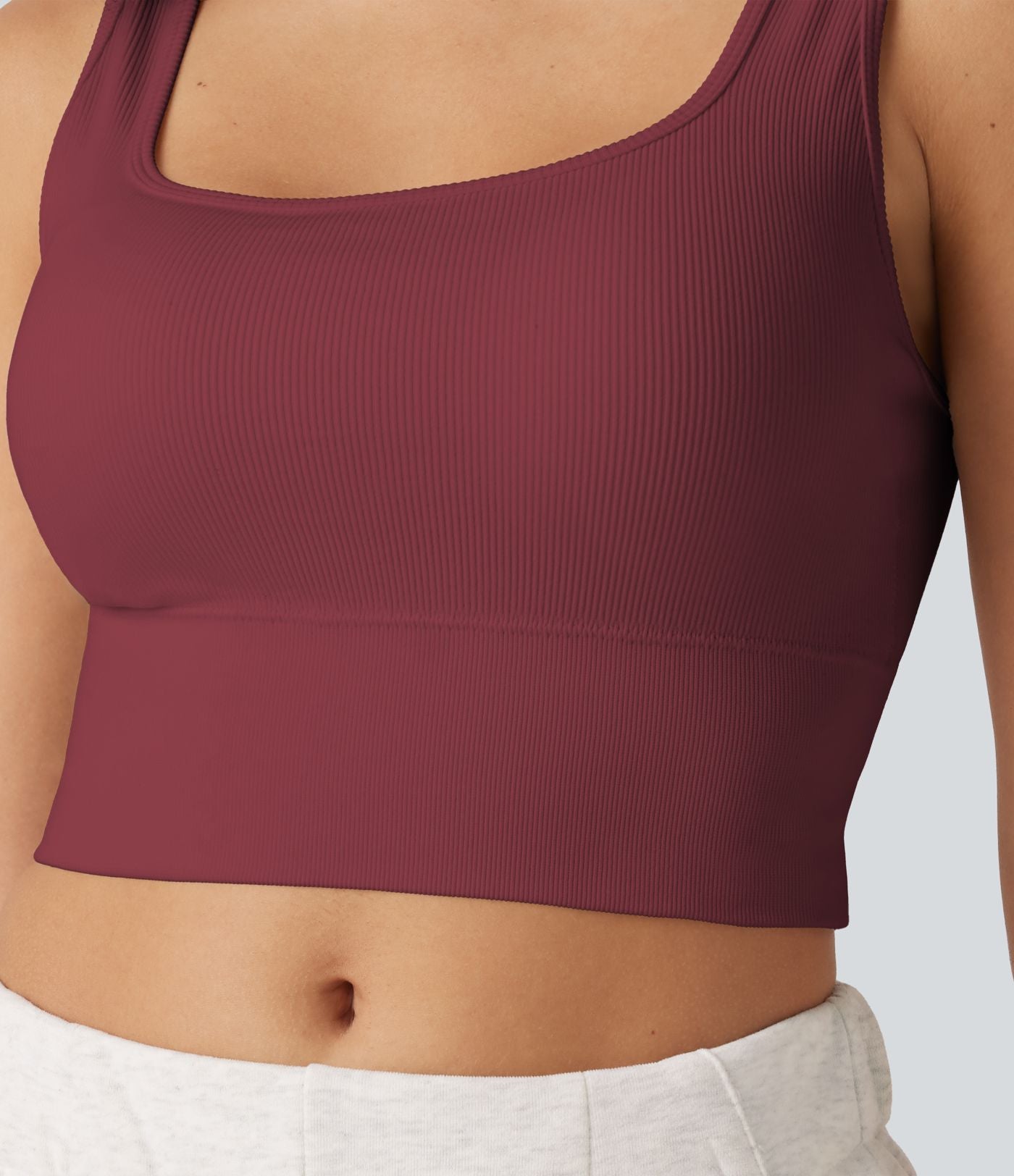 OneForm Débardeur casual sans couture col rond échancré dos en U avec soutien-gorge intégré