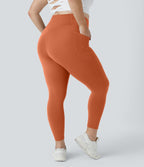 Softlyzero™ Legging Grande Taille Pleine Longueur Taille Haute Poches Latérales Croisée - UPF50+