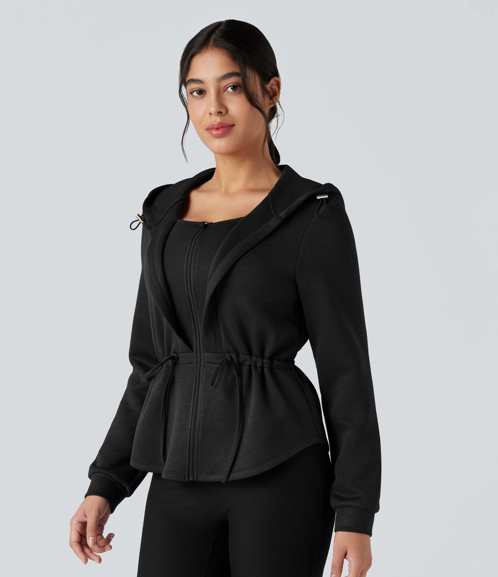 Veste de sport SpacerTek™ à capuche, manches longues, ourlet arrondi