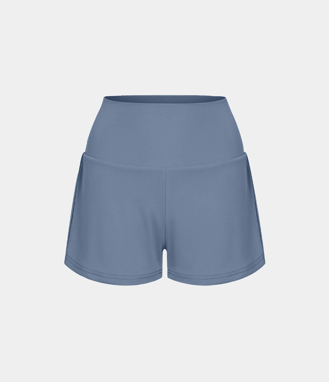 Short 7,5cm Yoga 2 en 1 Super Taille Haute Poches Arrière Poches Cachées Latérales