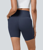 Short cycliste 17,5 cm d'entraînement gainant taille haute avec poches Halara UltraSculpt™