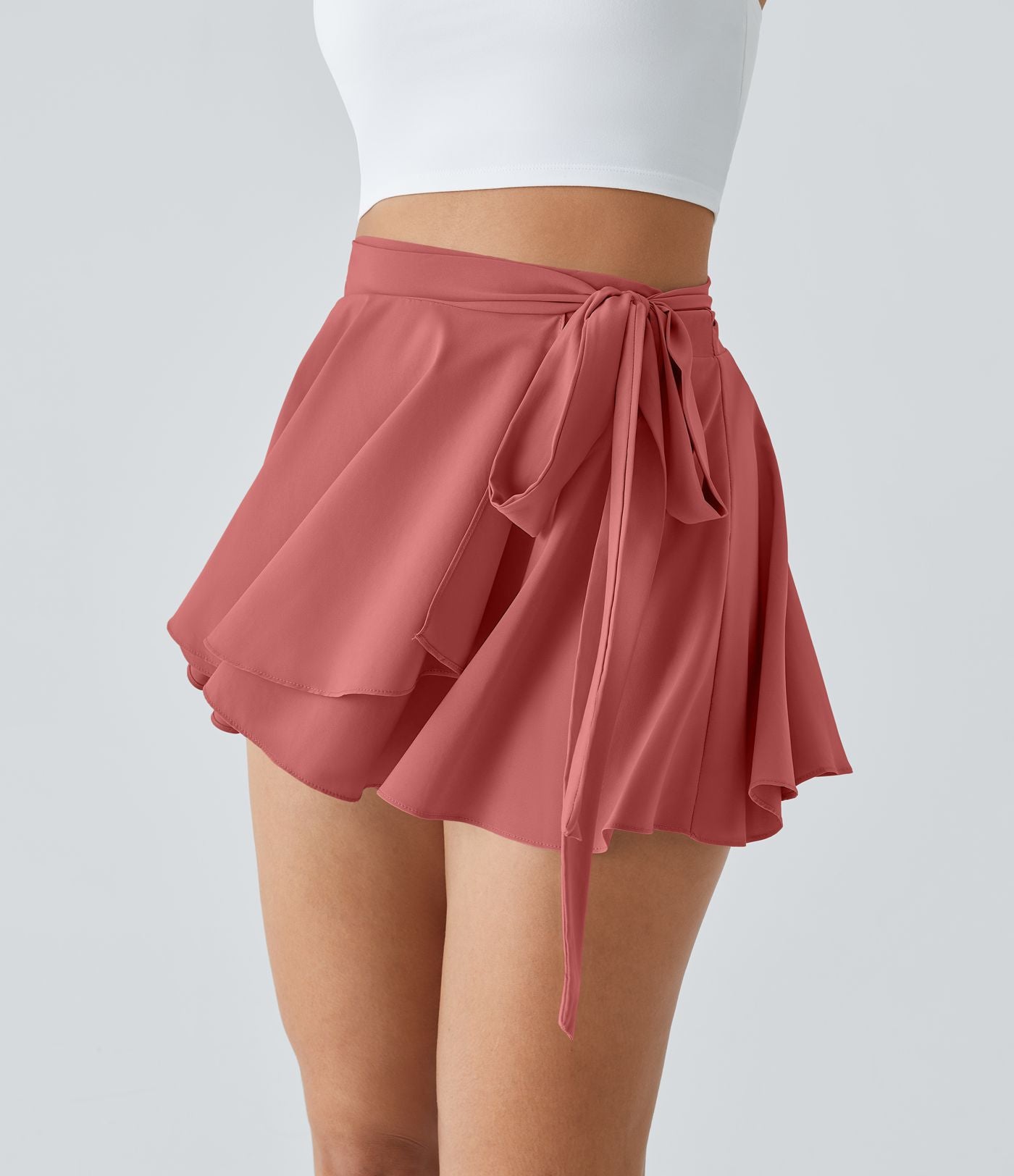 Breezeful™ Jupe Évasée Casual Taille Haute 2 en 1 Poche Latérale Séchage Rapide