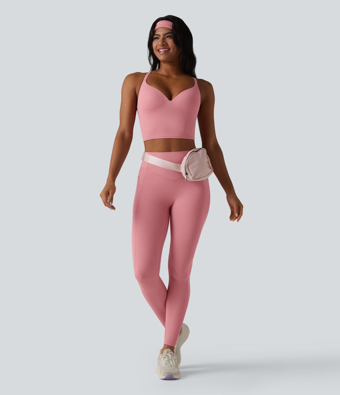 Halara UltraSculpt™ Débardeur yoga push-up à bretelles croisées réglables et coussinets non amovibles
