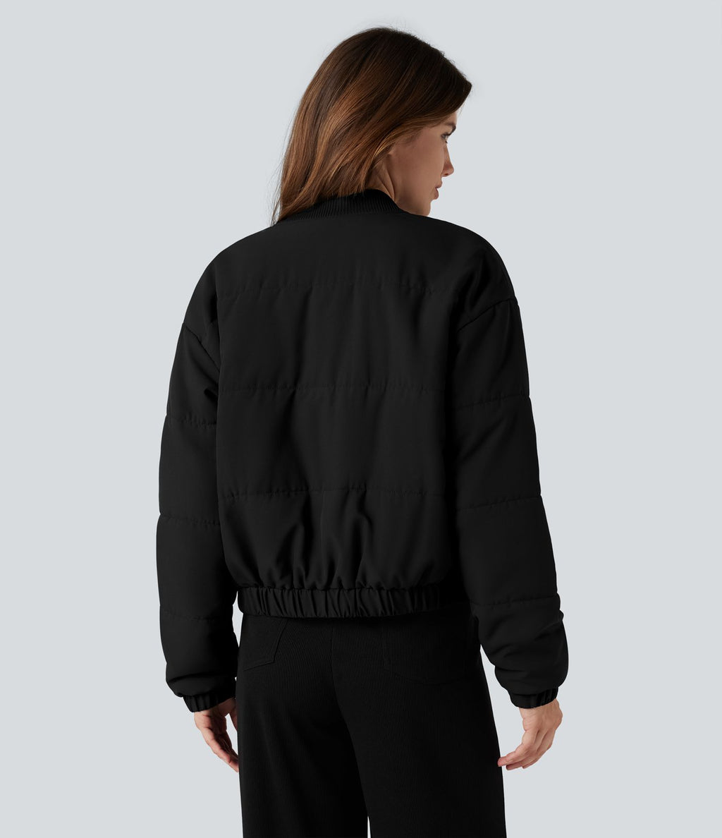 Doudoune bomber zippée avec poches