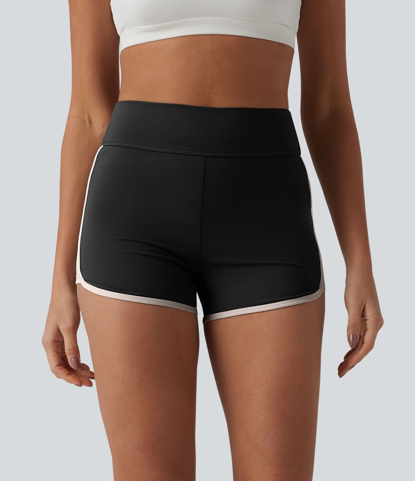 Short de sport SoftlyZero™ Airy 6,5 cm taille haute effet frais InstantCool color block, avec poches, protection solaire UPF50+