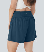 Short tailleur 2-en-1 Cool Touch yoga taille très haute Softlyzero™ Airy grande taille 17,5 cm avec poches