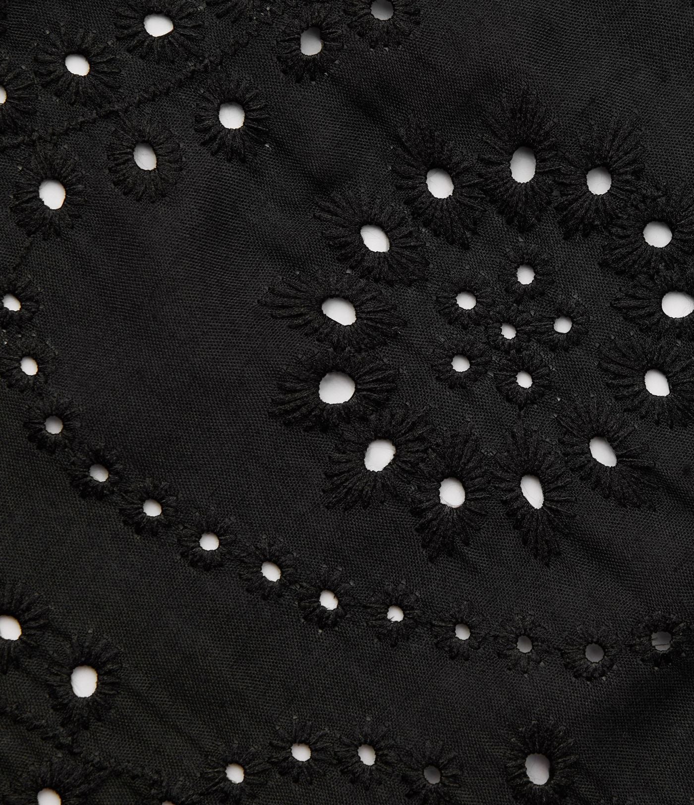 Jupe évasée plage broderie anglaise taille haute