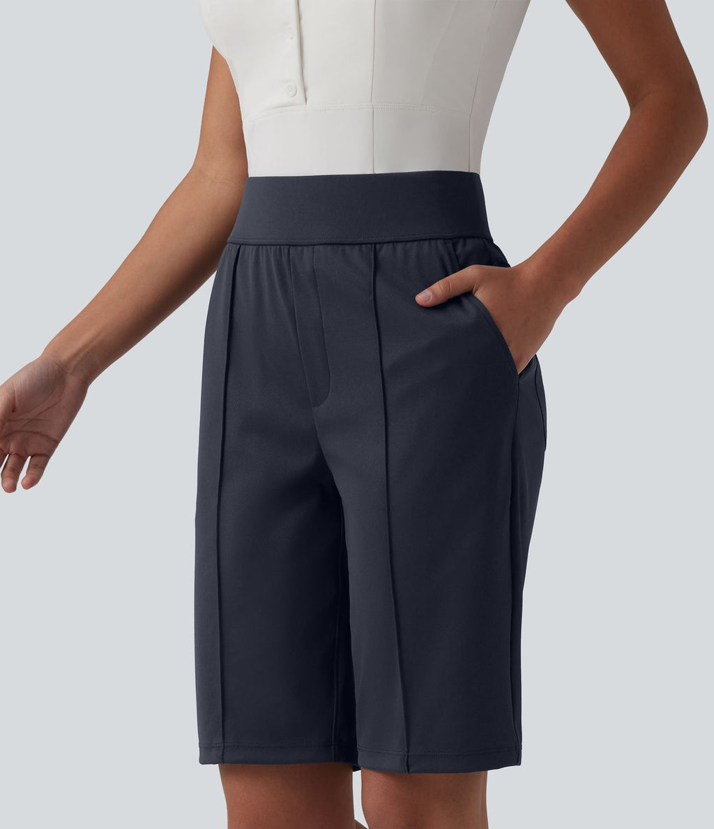 Short de golf séchage rapide taille haute avec poches 25 cm - Golf Tee - UPF40+