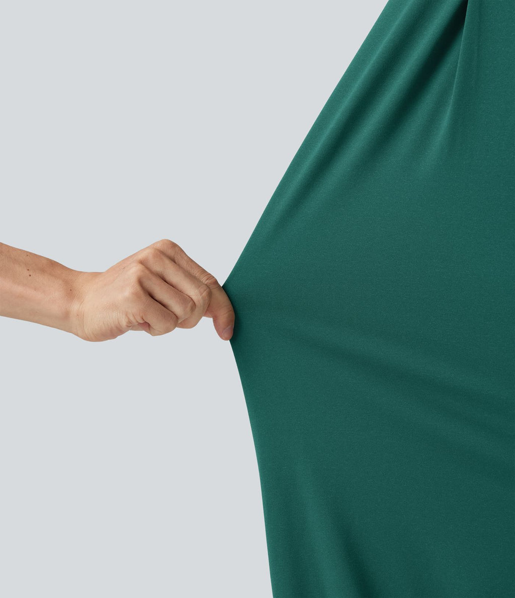 Combinaison grande taille à manches longues et jambes larges avec brassière intégrée