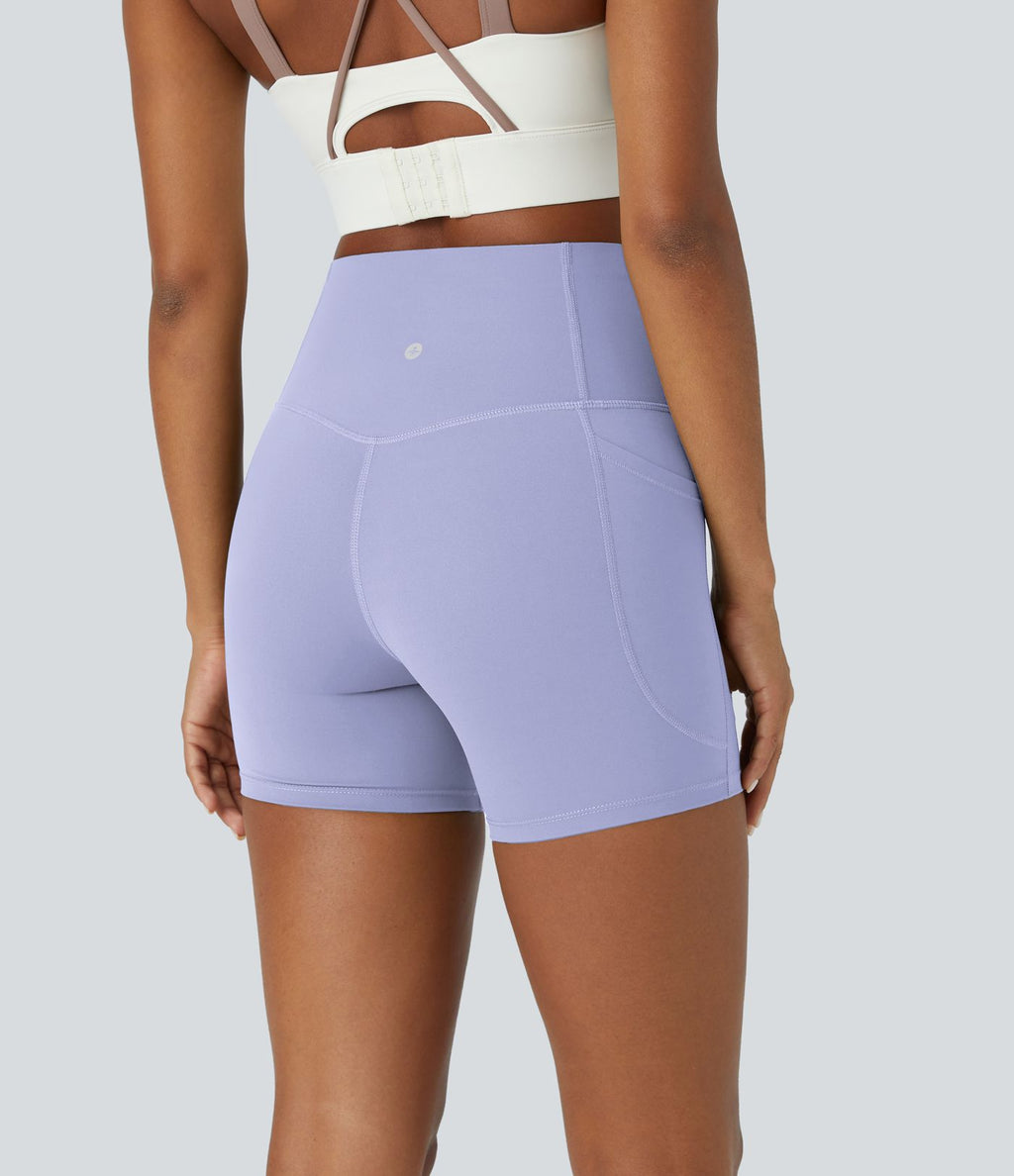 Short cycliste d'entraînement gainant taille haute UltraSculpt™ SoCinched à poches latérales 12,5 cm
