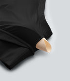 Brassière de yoga Halara UltraSculpt™ côtelée maintien léger à col V avec coussinets amovibles
