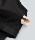 Haut de sport yoga grande taille SoftlyZero™ Airy col licou drapé effet frais InstantCool, protection solaire UPF50+