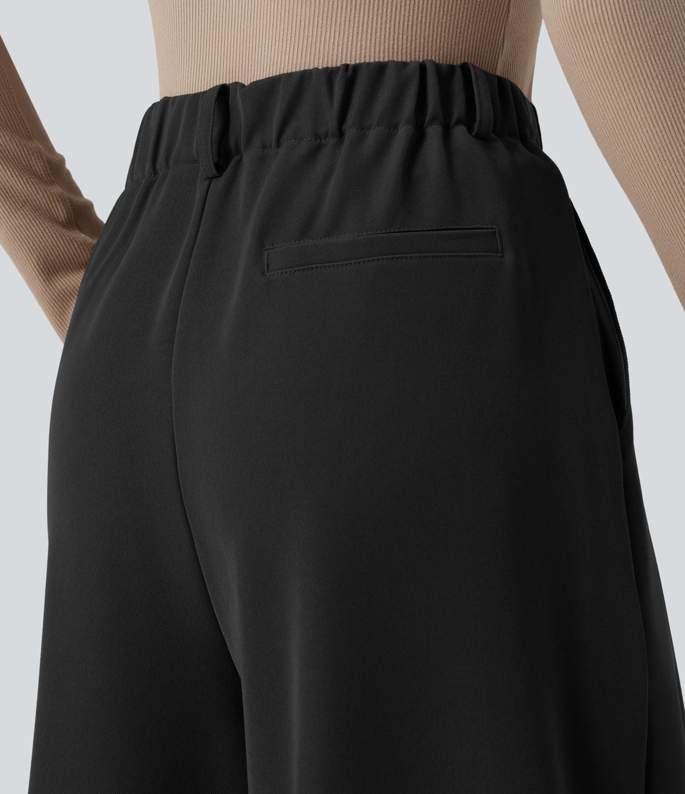 Pantalon tailleur large Halara Flex™ plissé taille haute avec poches