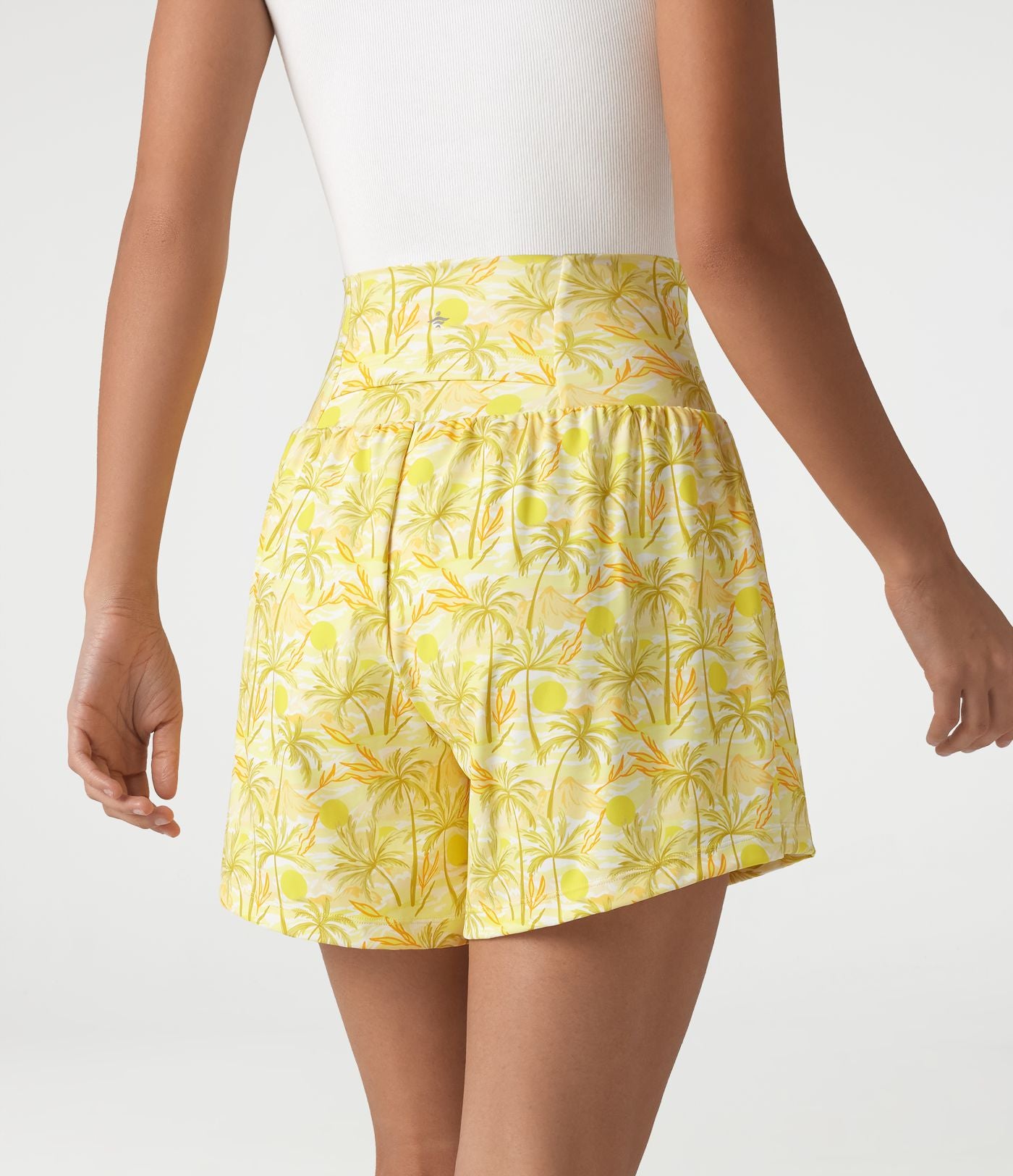 Short hawaïen 2 en 1 taille haute 12,5 cm avec poches
