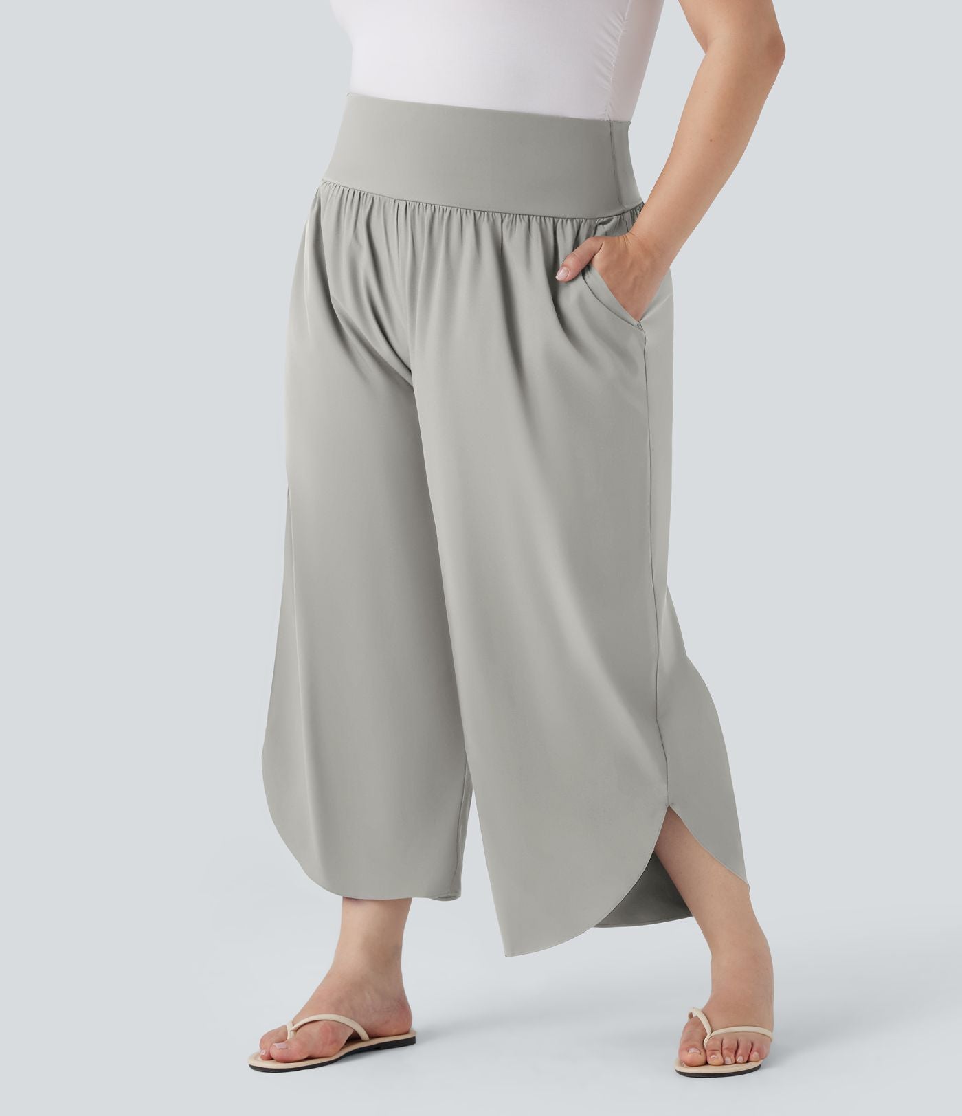 Pantalon tailleur gainant taille haute avec poches Halara Flex™