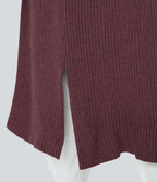 Cardigan long casual à capuche, manches longues et poches