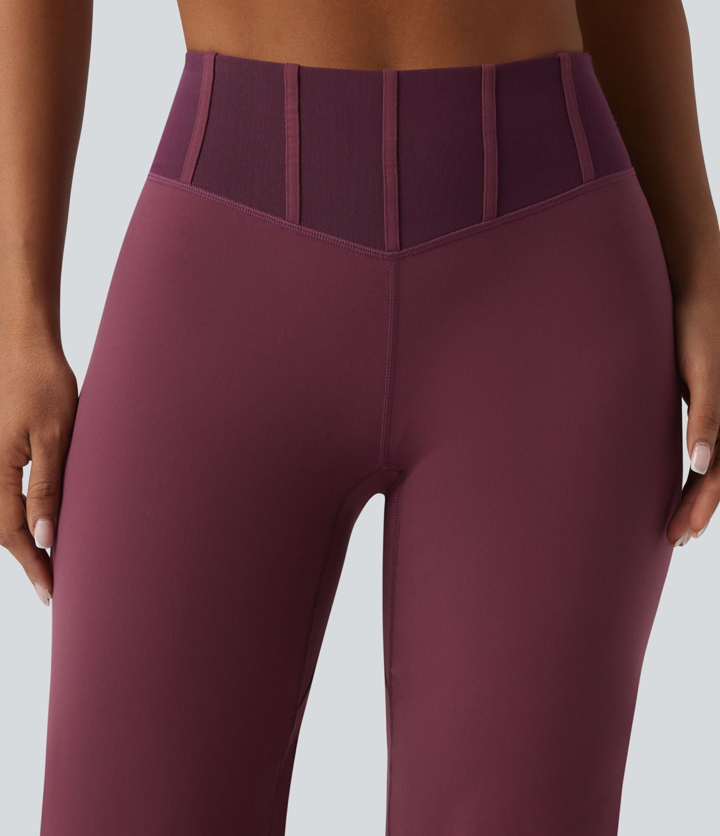 Pantalon yoga Halara UltraSculpt™ gainant coupe droite taille haute avec mesh contrastant