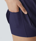 Breezeful™ Short 8,8cm Yoga Séchage Rapide 2 en 1 Taille Super Haute Ourlet Courbé Poches Latérales