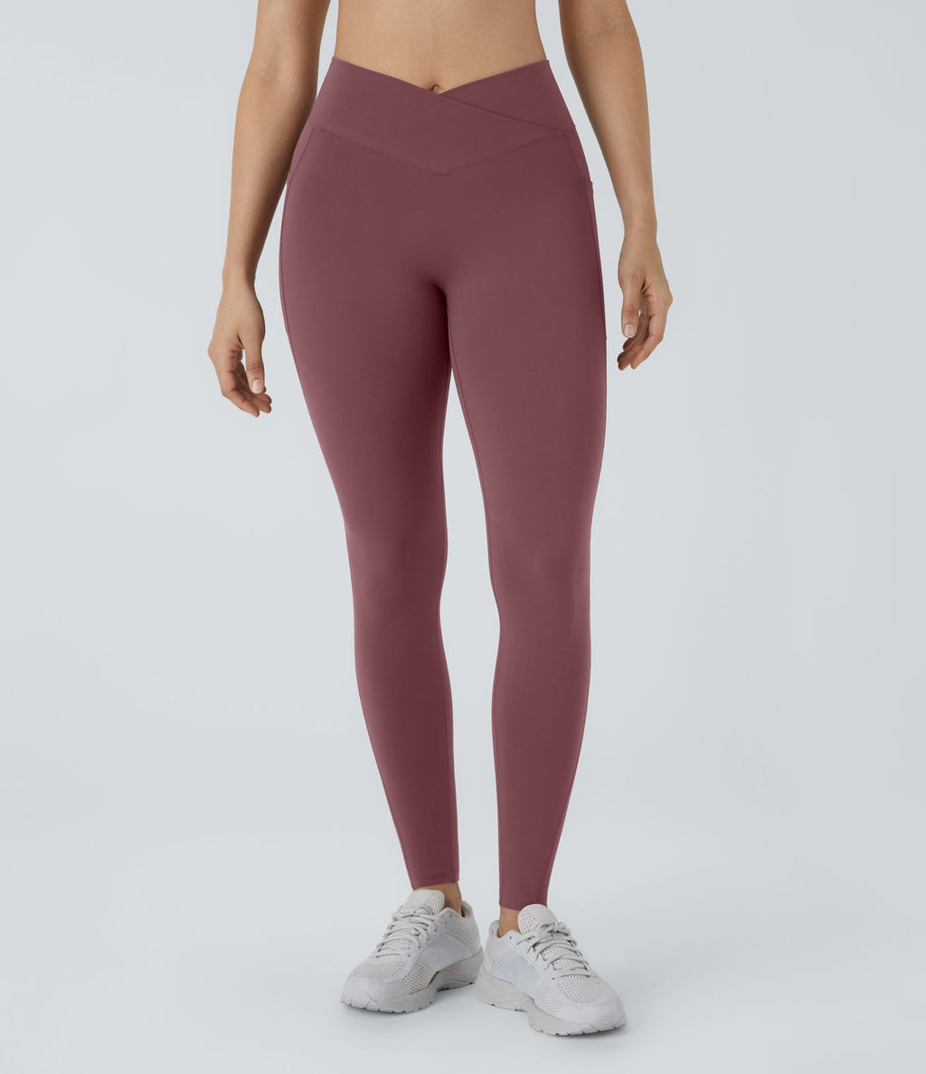 Patitoff™ 2.0 Legging Yoga Résistant Poils d'Animaux Taille Haute Croisée Poches Latérales