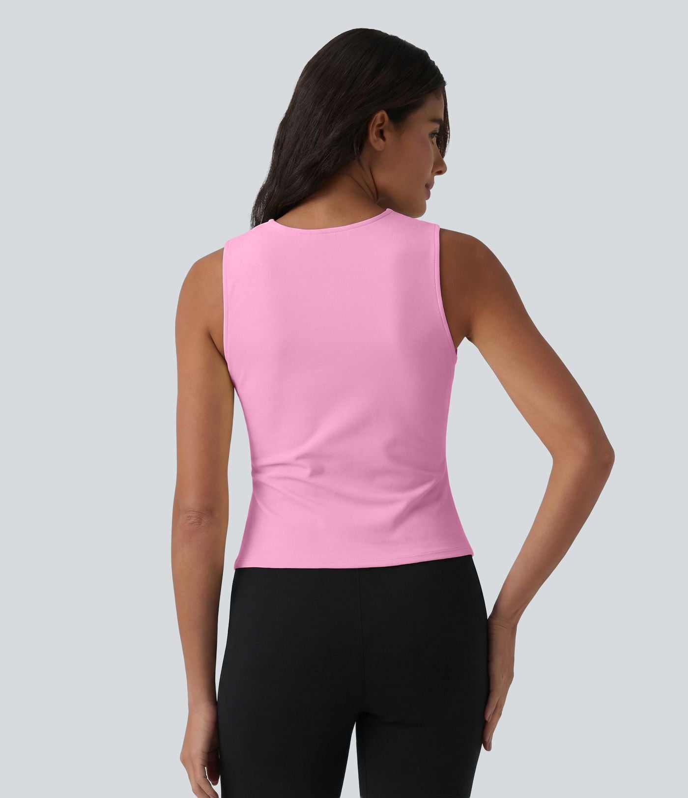 Débardeur tailleur col V avec fronces et brassière intégrée