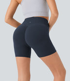 Short cycliste 12,5 cm d'entraînement gainant galbant taille haute avec effet scrunch et poches Halara UltraSculpt™