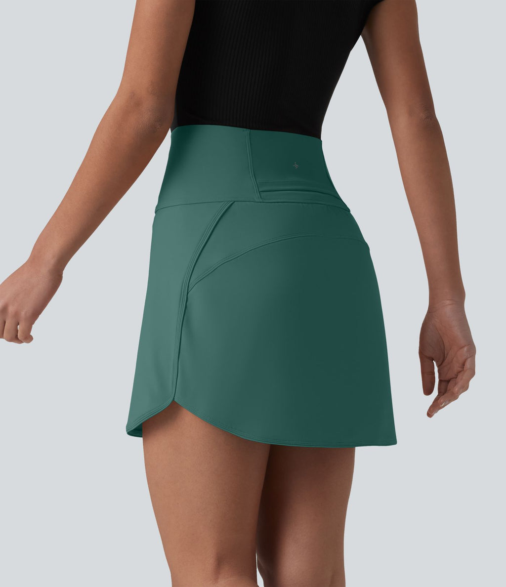 Jupe de golf courte 2-en-1 SoftlyZero™ Airy effet frais InstantCool taille ultra-haute gainant avec ourlet arrondi et poches