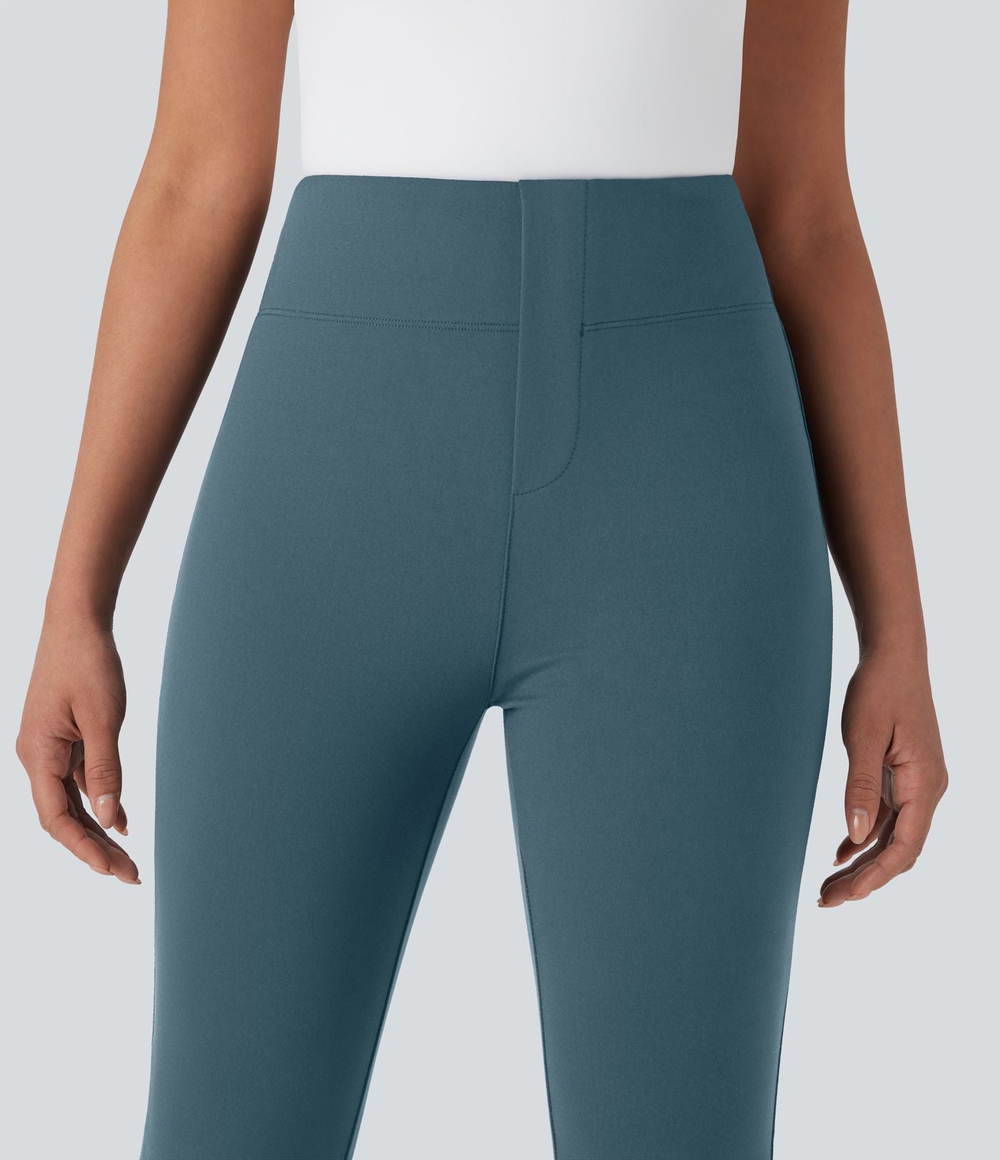 Pantalon de travail fuselé court taille haute Halara Flex™ avec poches