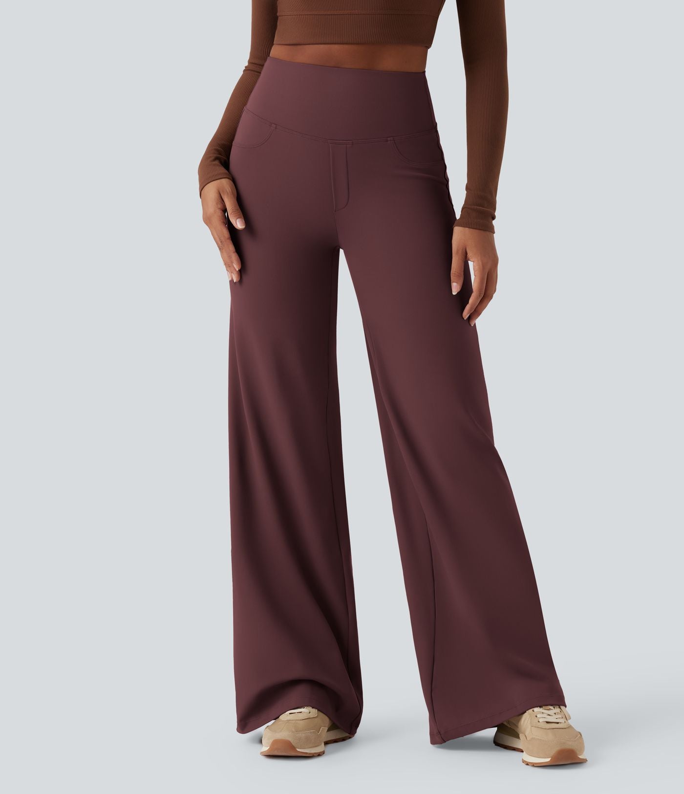 Pantalon yoga large gainant taille haute DayStretch avec poches