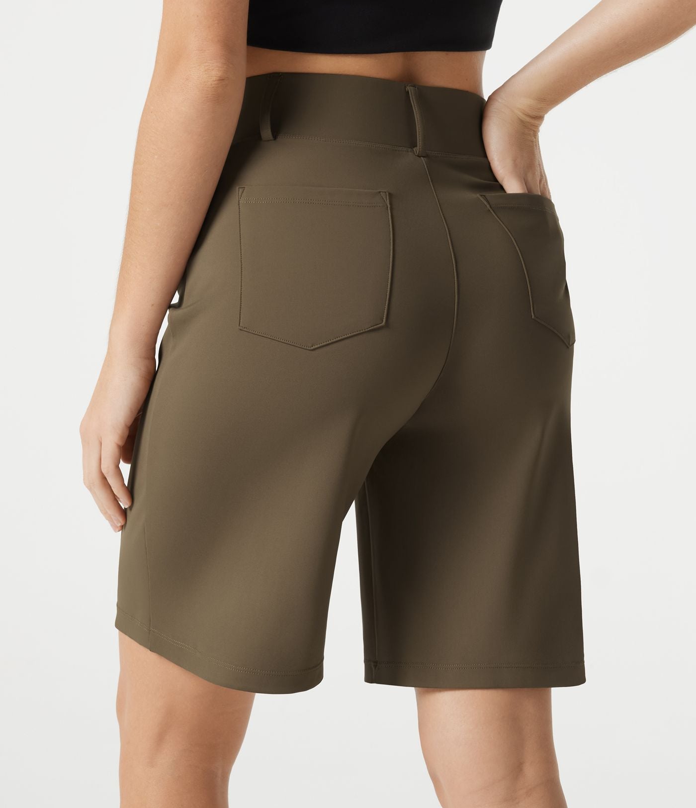 Short tailleur ample DayStretch taille haute à poches