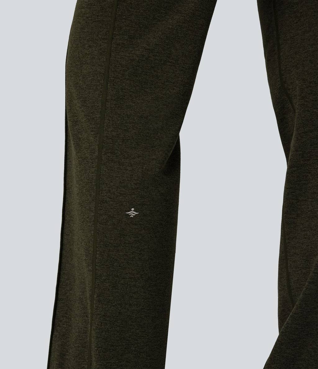 Pantalon d'entraînement taille mi-haute jambe droite avec cordon de serrage et poches