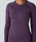 Haut de sport yoga col rond manches raglan longues sans couture OneForm Seamless Flow