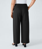 Pantalon de travail grande taille coupe droite taille haute Halara Flex™ DayStretch avec poches