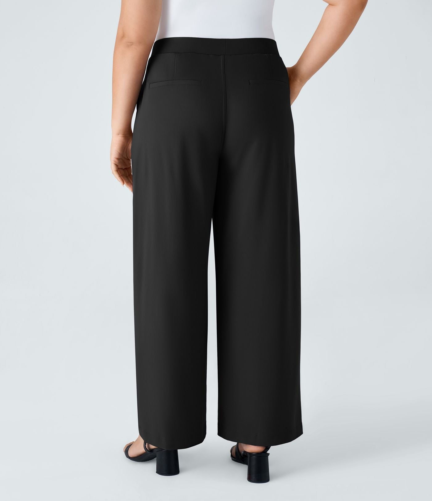 Pantalon de travail grande taille coupe droite taille haute Halara Flex™ DayStretch avec poches