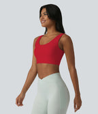 Brassière de sport Halara UltraSculpt™ maintien moyen dos nu avec boucle ajustable et brassière intégrée