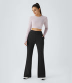 Legging évasé uni taille haute DayStretch avec poches