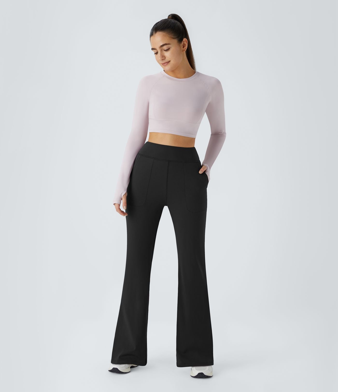 Legging évasé uni taille haute DayStretch avec poches
