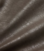 Veste décontractée en tissu enduit à fermeture éclair et manches longues avec poches