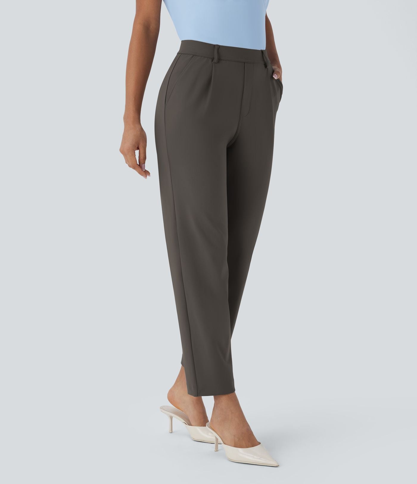 Pantalon de travail fuselé longueur cheville taille haute Halara Flex™ DayStretch avec poches