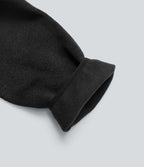 Sweat-shirt polaire de randonnée chiné col montant demi-zip