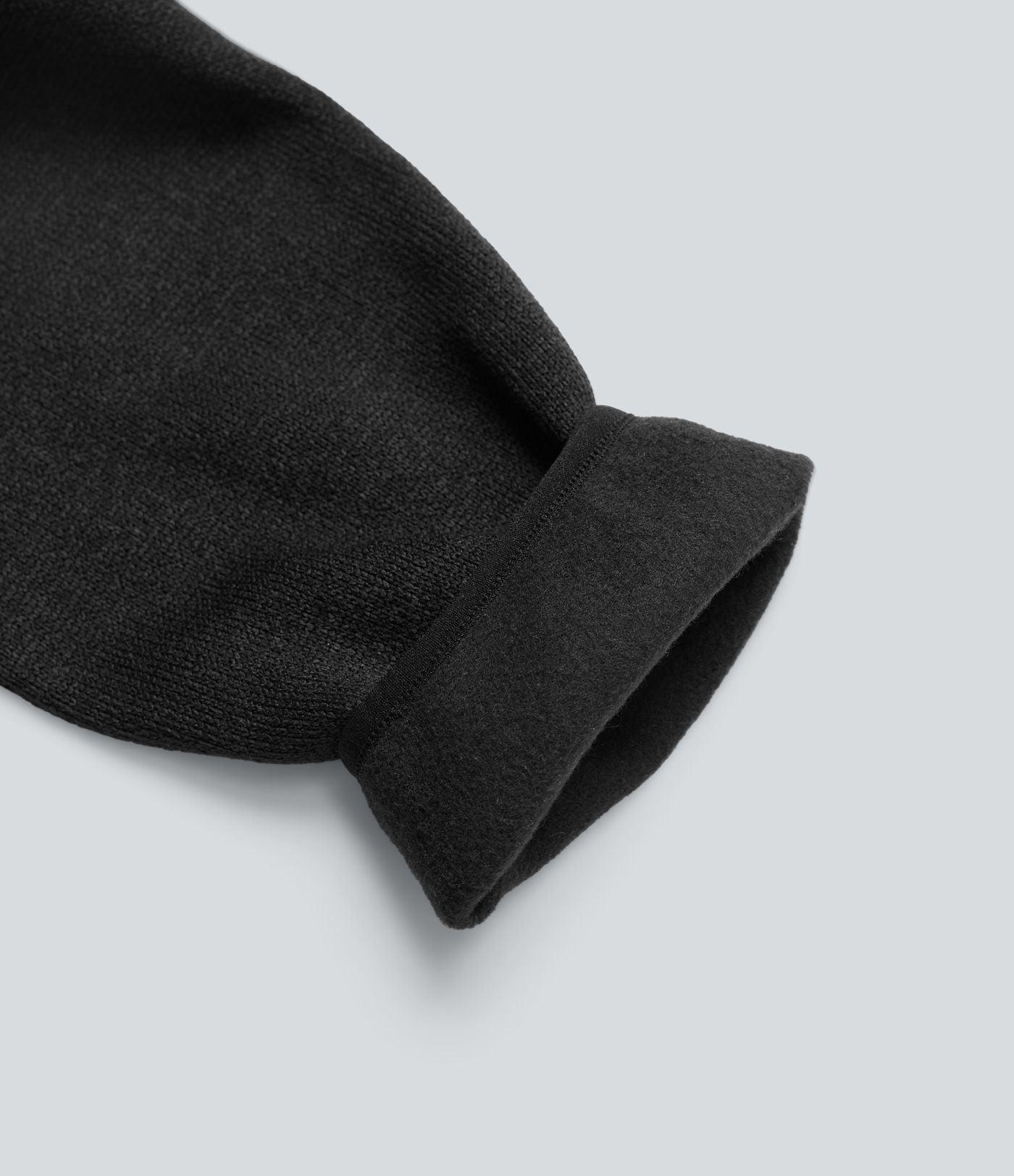 Sweat-shirt polaire de randonnée chiné col montant demi-zip