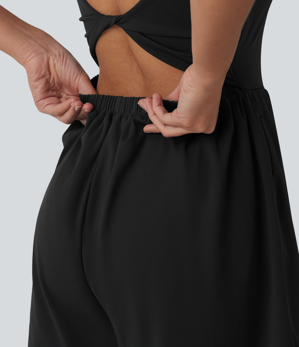 Combinaison de yoga SoftlyZero™ Airy 2-en-1 effet frais InstantCool à doubles bretelles avec brassière intégrée et poches, accès facile Easy Peasy