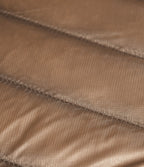 Veste casual compactable en duvet synthétique zippée à col montant et manches longues avec poches
