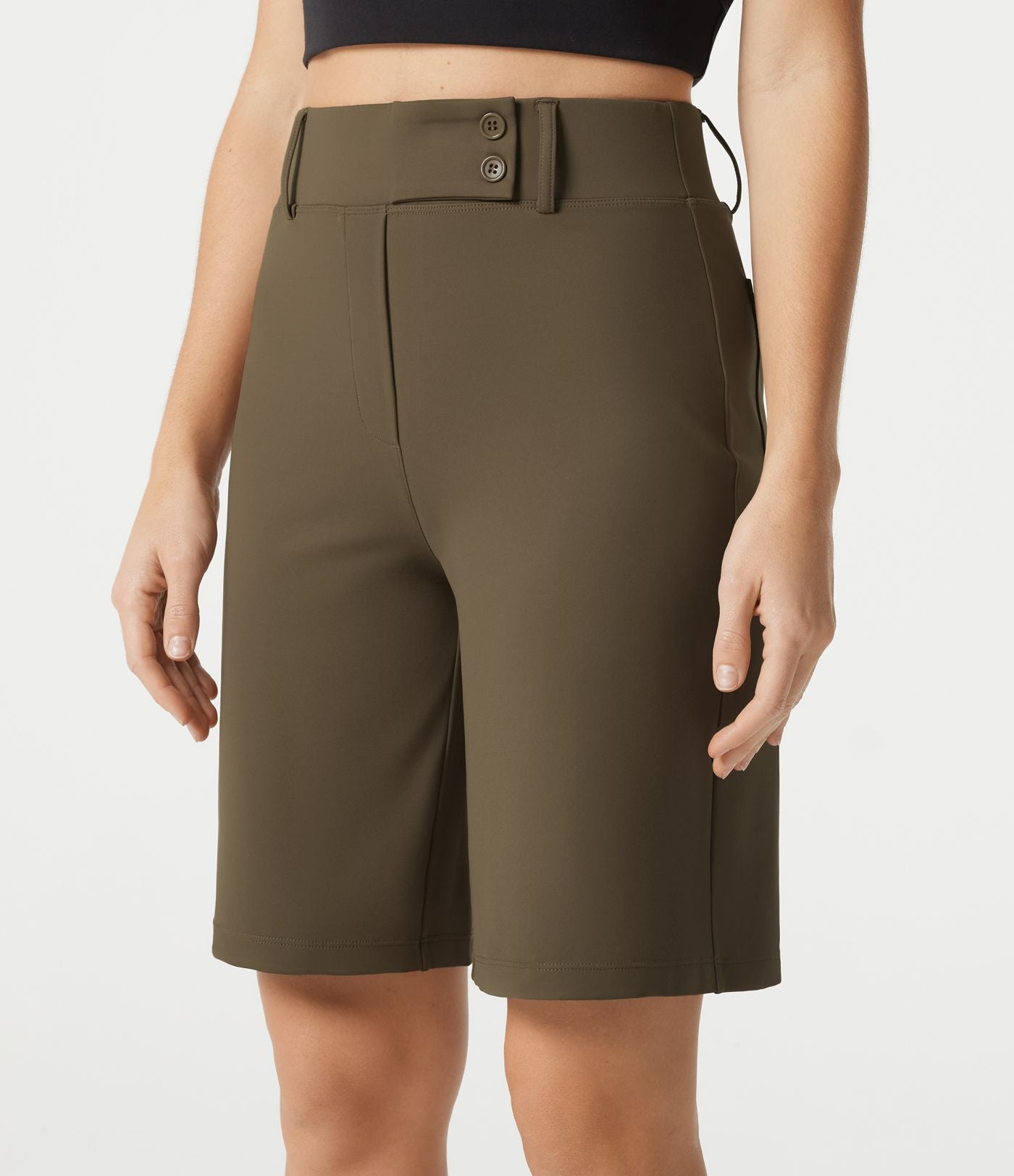 Short tailleur ample DayStretch taille haute à poches